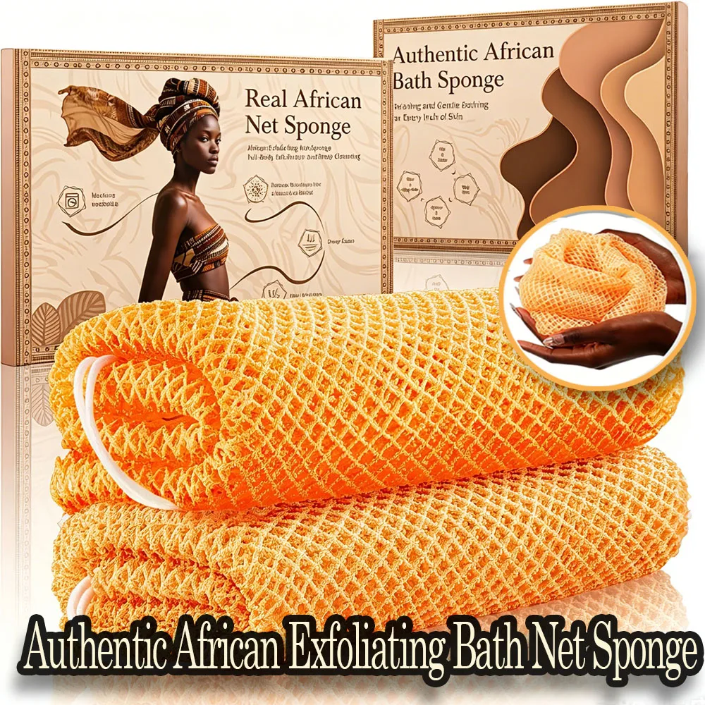 Authentic Premium African Exfoliating Bath Net Sponge, Gentle Full-Body Exfoliating Scrub Cloth for All Skin Types, African Loofah Net with Hanging Rope, Shower Exfoliator Bath Accessory
Authentic Premium African Exfoliating Bath Net Sponge, Gentle Full-Body Exfoliating Scrub Cloth for All Skin Types, African Loofah Net with Hanging Rope, Shower Exfoliator Bath Accessory