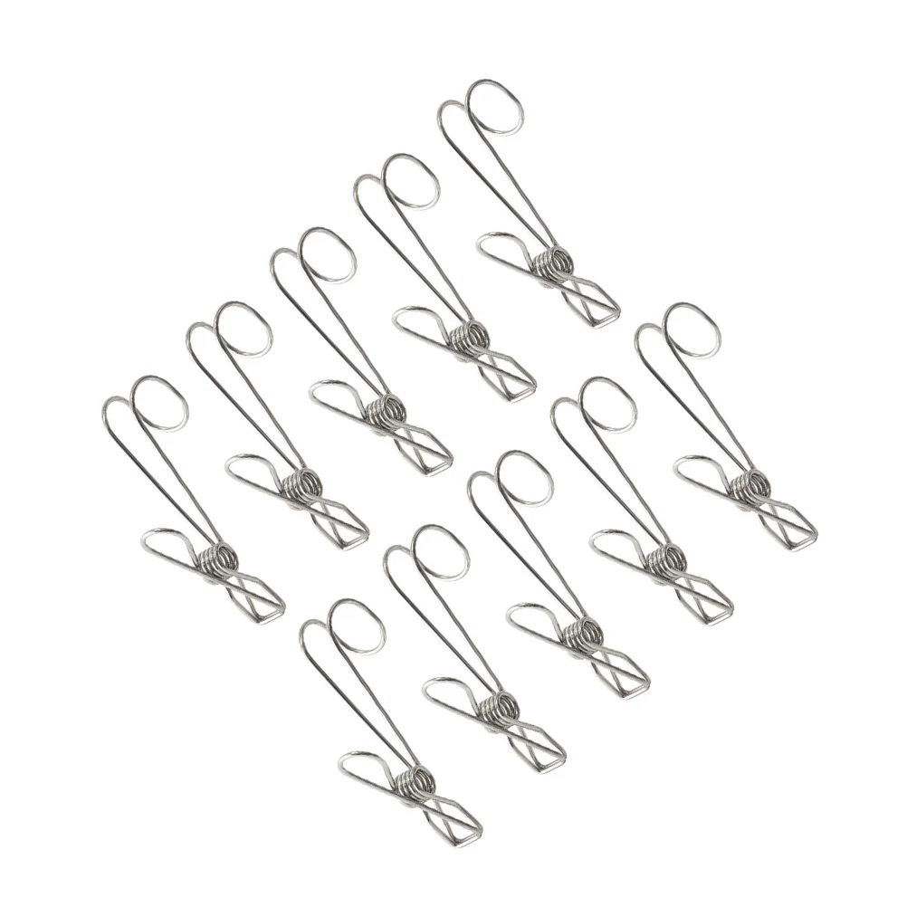 10 Pcs Stainless Steel Hook Clip Clamps with Home Clothespins Multipurpose Household Clips Universal Hanging Racks
10 Pcs Stainless Steel Hook Clip Clamps with Home Clothespins Multipurpose Household Clips Universal Hanging Racks