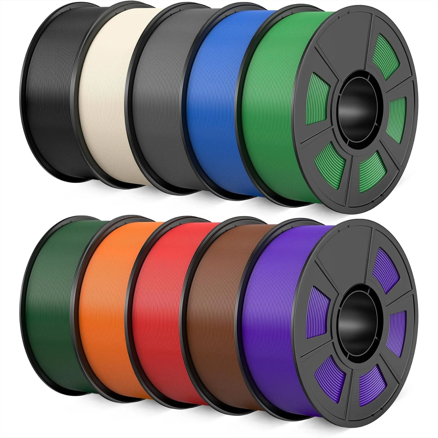 PLA+ 3D Printer Filament Bundle 10kg, 1.75mm 10 Colors, Strong PLA Plus 1kg Spool 10-Pack for FDM 3D Printers, Tangle-Free
PLA+ 3D Printer Filament Bundle 10kg, 1.75mm 10 Colors, Strong PLA Plus 1kg Spool 10-Pack for FDM 3D Printers, Tangle-Free