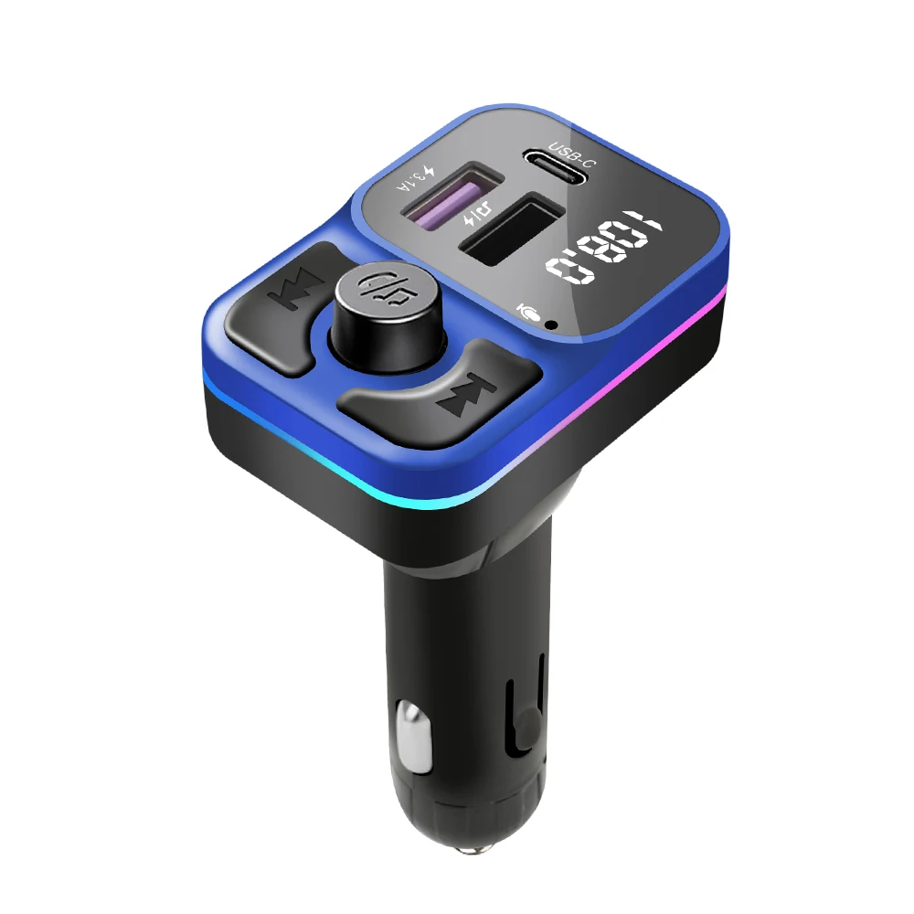 Bluetooth 5.0 FM Transmitter Car MP3 Player Dual USB C Type C Car Charger Phone Quick Charging Adapter Handsfree Calling Car Kit
Bluetooth 5.0 FM Transmitter Car MP3 Player Dual USB C Type C Car Charger Phone Quick Charging Adapter Handsfree Calling Car Kit