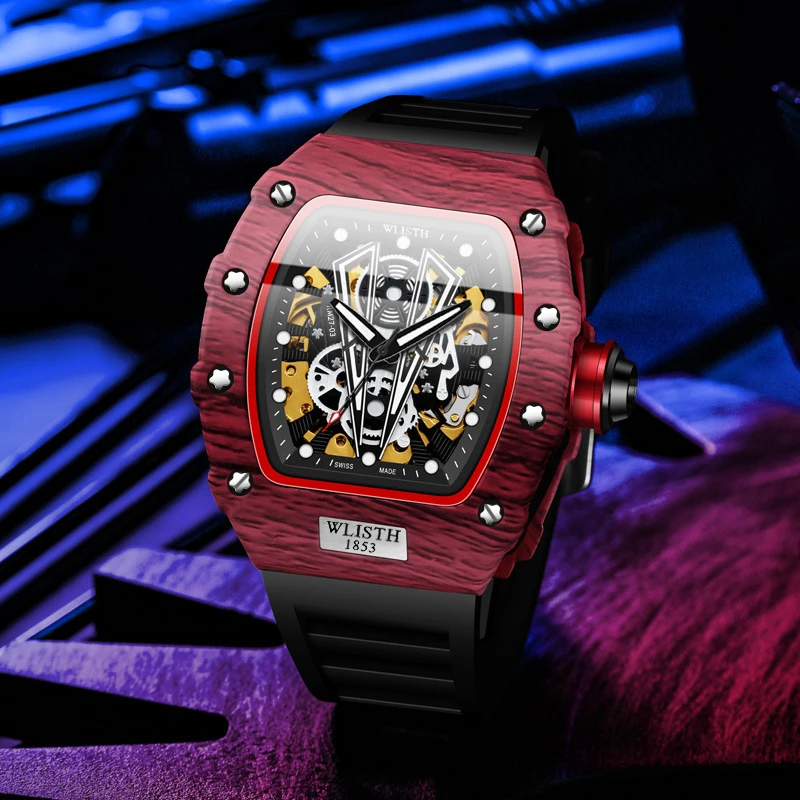 Fashion Luxury Men's Watch Automatic Mechanical Waterproof Watches Clock Silicone Strap Mens Watch Reloj Hombre Wristwatch
Fashion Luxury Men's Watch Automatic Mechanical Waterproof Watches Clock Silicone Strap Mens Watch Reloj Hombre Wristwatch