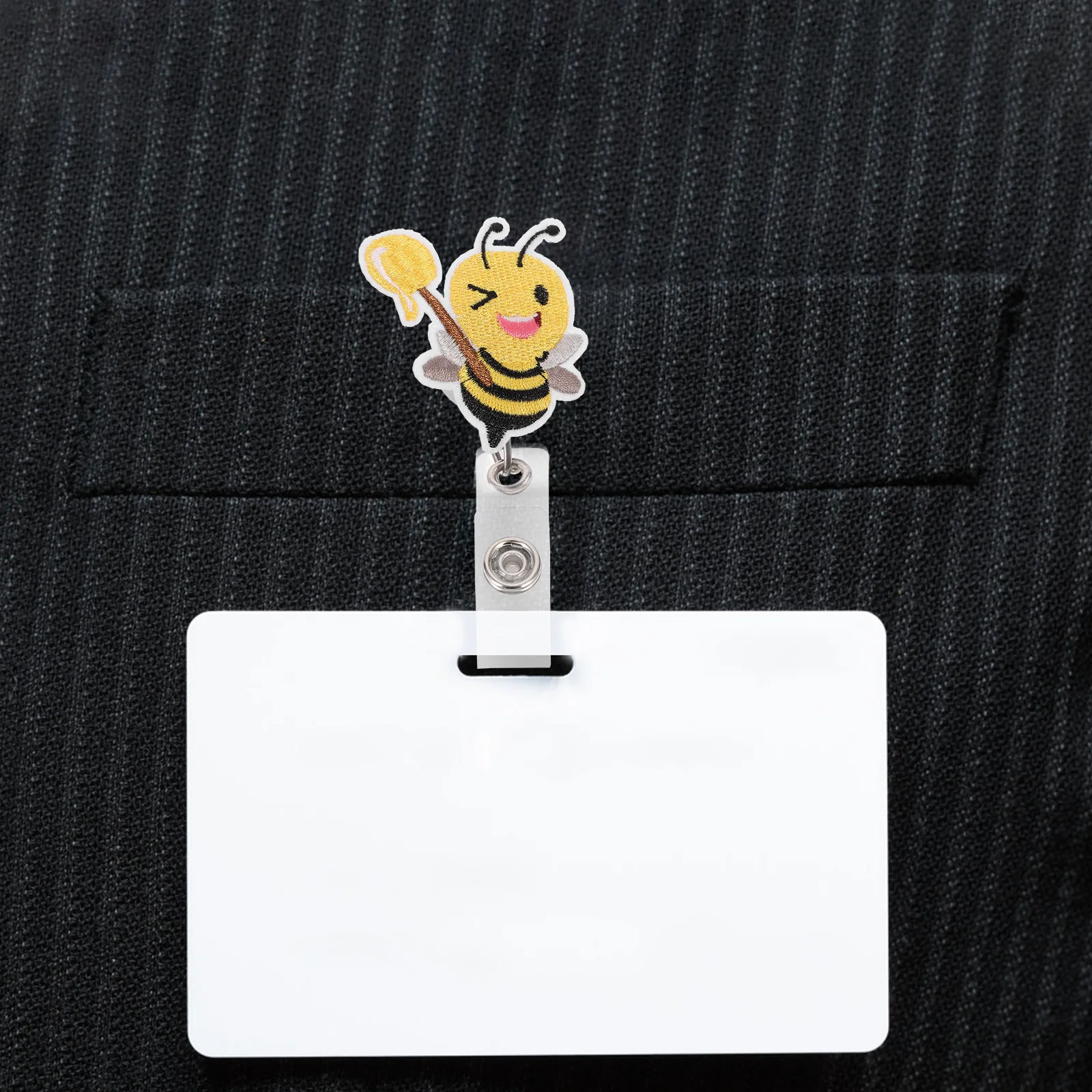 Felt Bee Badge Holder Portable Animal Card Buckle for Nurse ID Tag Reusable Rotating Clip Durability Practical Clips Badges
Felt Bee Badge Holder Portable Animal Card Buckle for Nurse ID Tag Reusable Rotating Clip Durability Practical Clips Badges