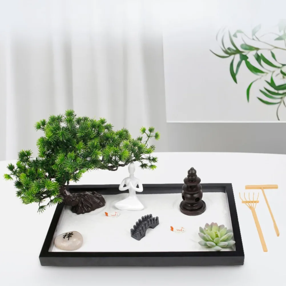 Mini Zen Garden Kit Meditation & Relaxation Desk Sand Art Durable Design Home Decor Items Festival Gifts
Mini Zen Garden Kit Meditation & Relaxation Desk Sand Art Durable Design Home Decor Items Festival Gifts