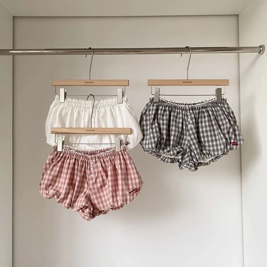 Summer American Casual Vintage Plaid Shorts Women's Fashion Beach Vacation Elastic Waist Tulip Shorts Chic Sweet Wide Leg Shorts
Summer American Casual Vintage Plaid Shorts Women's Fashion Beach Vacation Elastic Waist Tulip Shorts Chic Sweet Wide Leg Shorts