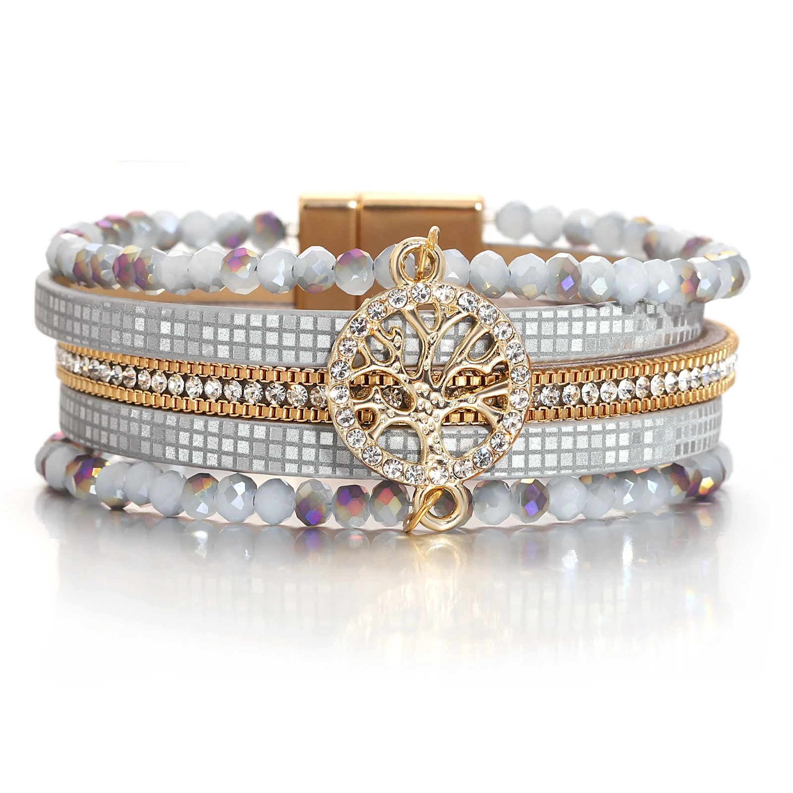 Amorcome Crystal Leather Bracelets Tree of Life Charm Bracelets Unisex Boho Multi Layer Wraps Brangles Magnet Clasp Jewelry
Amorcome Crystal Leather Bracelets Tree of Life Charm Bracelets Unisex Boho Multi Layer Wraps Brangles Magnet Clasp Jewelry