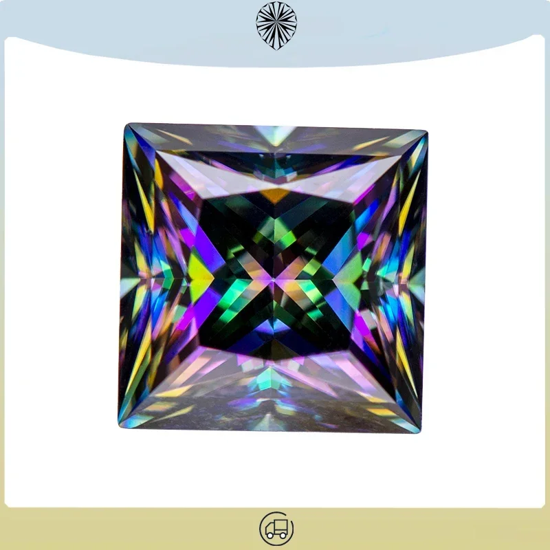 Moissanite Stone Princess Cut Rainbow Green Color Gemstone Lab Grown Diamond for Advanced Jewelry Making GRA Certificate
Moissanite Stone Princess Cut Rainbow Green Color Gemstone Lab Grown Diamond for Advanced Jewelry Making GRA Certificate