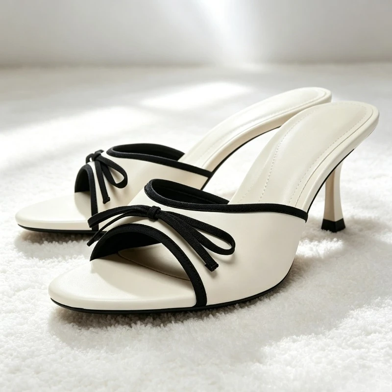 Sweet Bow Detail Stiletto Slide Sandals Women Fashion Contrasting Binding Mule Sandals Elegant Round-toe Brand Designer Shoes
Sweet Bow Detail Stiletto Slide Sandals Women Fashion Contrasting Binding Mule Sandals Elegant Round-toe Brand Designer Shoes