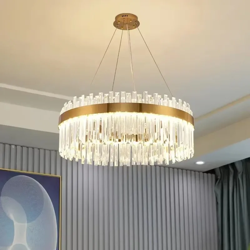 Nordic Designer Light Luxury Crystal Chandeliers Living Room Kitchen Home Decoration Villa Golden Hanging Pendant Light LED
Nordic Designer Light Luxury Crystal Chandeliers Living Room Kitchen Home Decoration Villa Golden Hanging Pendant Light LED