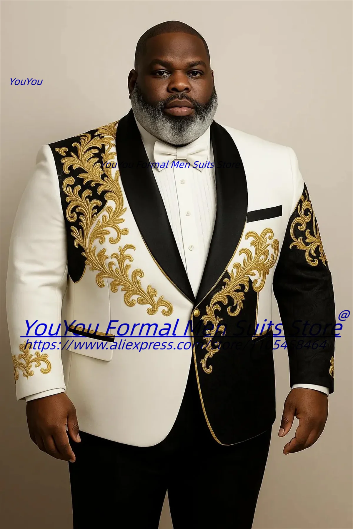 Customized Plus Size Formal Men Suits Gorgeous Gold Embroidery Groom Wedding Tuxedos 2Pieces Sets Male Party Blazers Ropa Hombre
Customized Plus Size Formal Men Suits Gorgeous Gold Embroidery Groom Wedding Tuxedos 2Pieces Sets Male Party Blazers Ropa Hombre