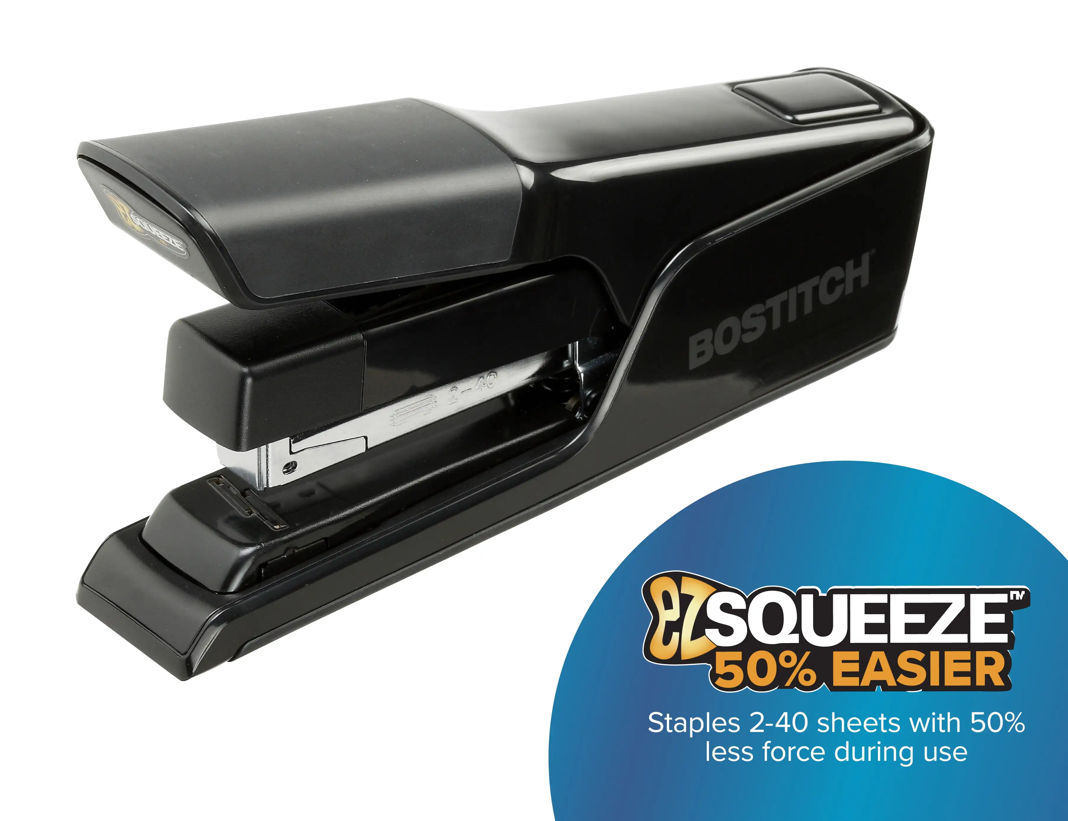 Настольный степлер Bostitch Ez Squeeze Heavy Duty, вместимость 40 листов, черный
Настольный степлер Bostitch Ez Squeeze Heavy Duty, вместимость 40 листов, черный