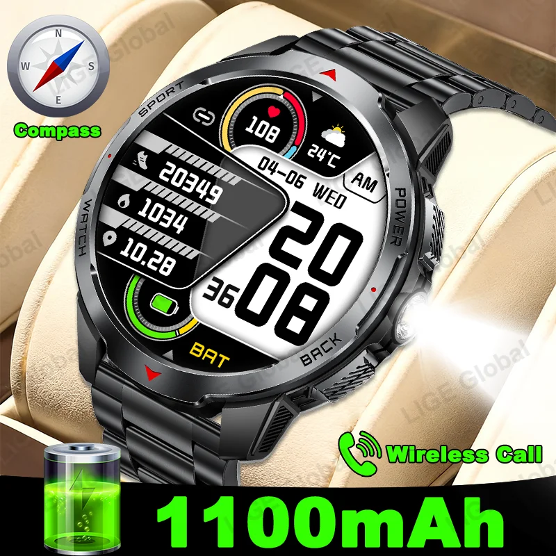LIGE военные мужские умные часы 1100 мАч аккумулятор уличный фонарик компас пульс 3ATM спортивные голосовые вызовы 1,7 "HD умные часы
LIGE военные мужские умные часы 1100 мАч аккумулятор уличный фонарик компас пульс 3ATM спортивные голосовые вызовы 1,7 "HD умные часы
