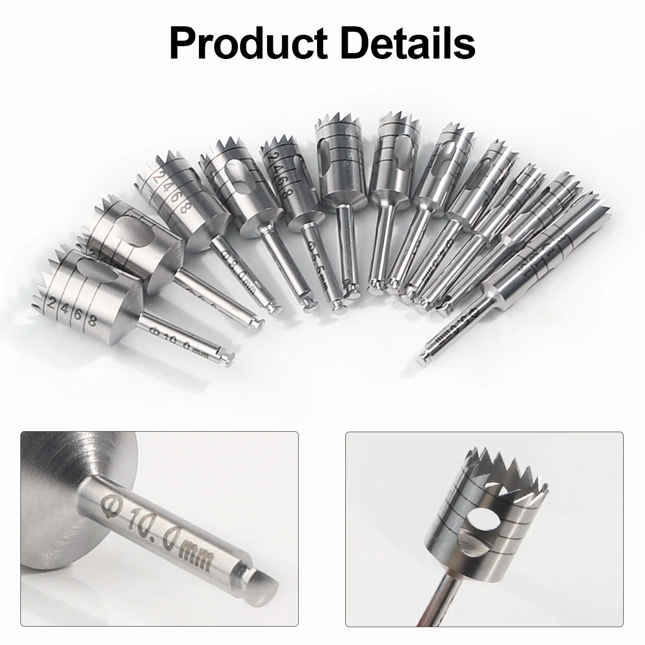 High Quality Dental Implant Bone Trephine Drill Bur with Bur Holder Stainless Steel Dentistry Planting Tools
High Quality Dental Implant Bone Trephine Drill Bur with Bur Holder Stainless Steel Dentistry Planting Tools