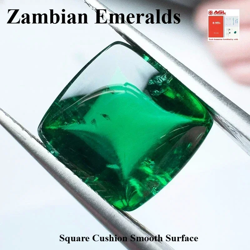 Lab Grown Zambia Emeralds Square Cushion Smooth Surface with Cracks Inclusions Inside Selectable AGL Certificate
Lab Grown Zambia Emeralds Square Cushion Smooth Surface with Cracks Inclusions Inside Selectable AGL Certificate