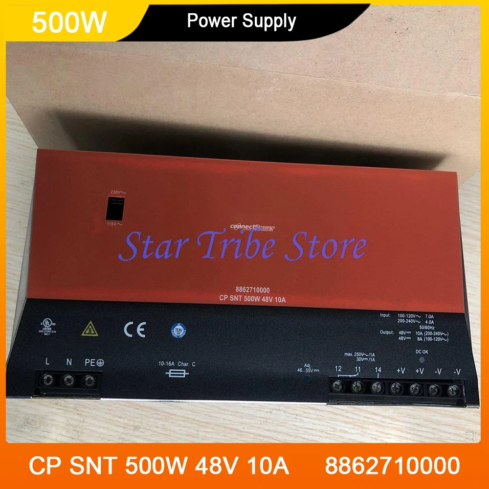 Импульсный источник питания CP SNT 500W 48V 10A 8862710000
Импульсный источник питания CP SNT 500W 48V 10A 8862710000
