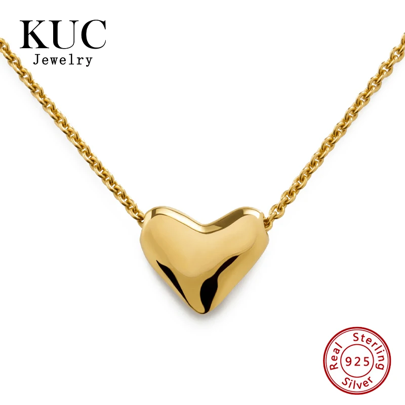 Trendy Korean Unique 925 Sterling Silver Chains 18k Gold Plated Fine Jewelry Heart Chain Pendant Necklaces for Women
Trendy Korean Unique 925 Sterling Silver Chains 18k Gold Plated Fine Jewelry Heart Chain Pendant Necklaces for Women
