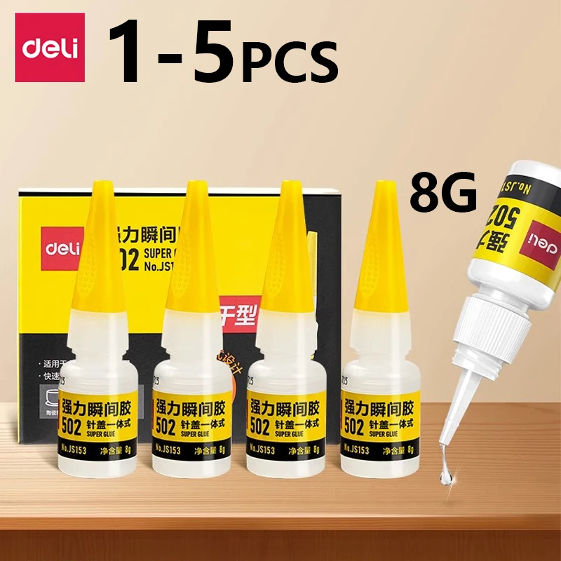 1-5pcs Deli JS153 Strong Adhesive 502 Transparent Universal Quick Drying Plastic Metal Glass Non Clogging Repair Instant Glue
1-5pcs Deli JS153 Strong Adhesive 502 Transparent Universal Quick Drying Plastic Metal Glass Non Clogging Repair Instant Glue