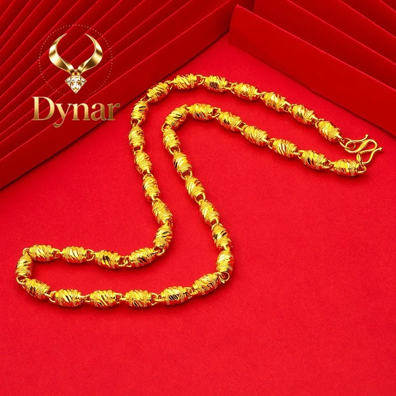 Dynar Jewelry 9999 24K real gold hollow men's necklace round buckle men's boutique chain open cylindrical gold necklace light
Dynar Jewelry 9999 24K real gold hollow men's necklace round buckle men's boutique chain open cylindrical gold necklace light
