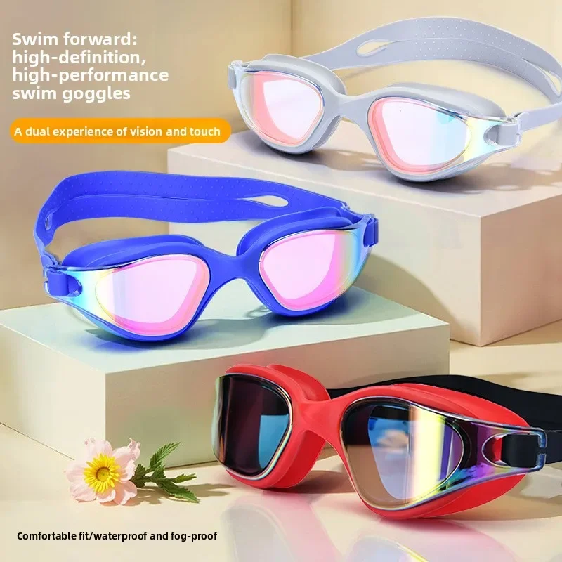 Adult anti-fog professional one-piece silicone large-frame glasses electroplated swimming goggles glasses
Adult anti-fog professional one-piece silicone large-frame glasses electroplated swimming goggles glasses