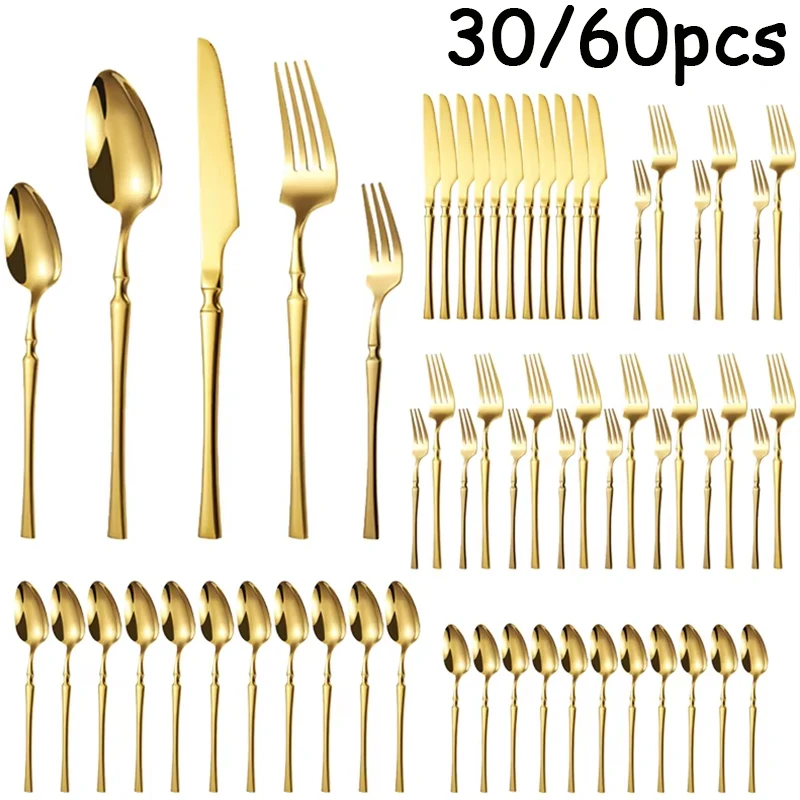 30/60pcs new cross-border small waist knife, fork and spoon stainless steel tableware set is suitable for holiday parties.
30/60pcs new cross-border small waist knife, fork and spoon stainless steel tableware set is suitable for holiday parties.