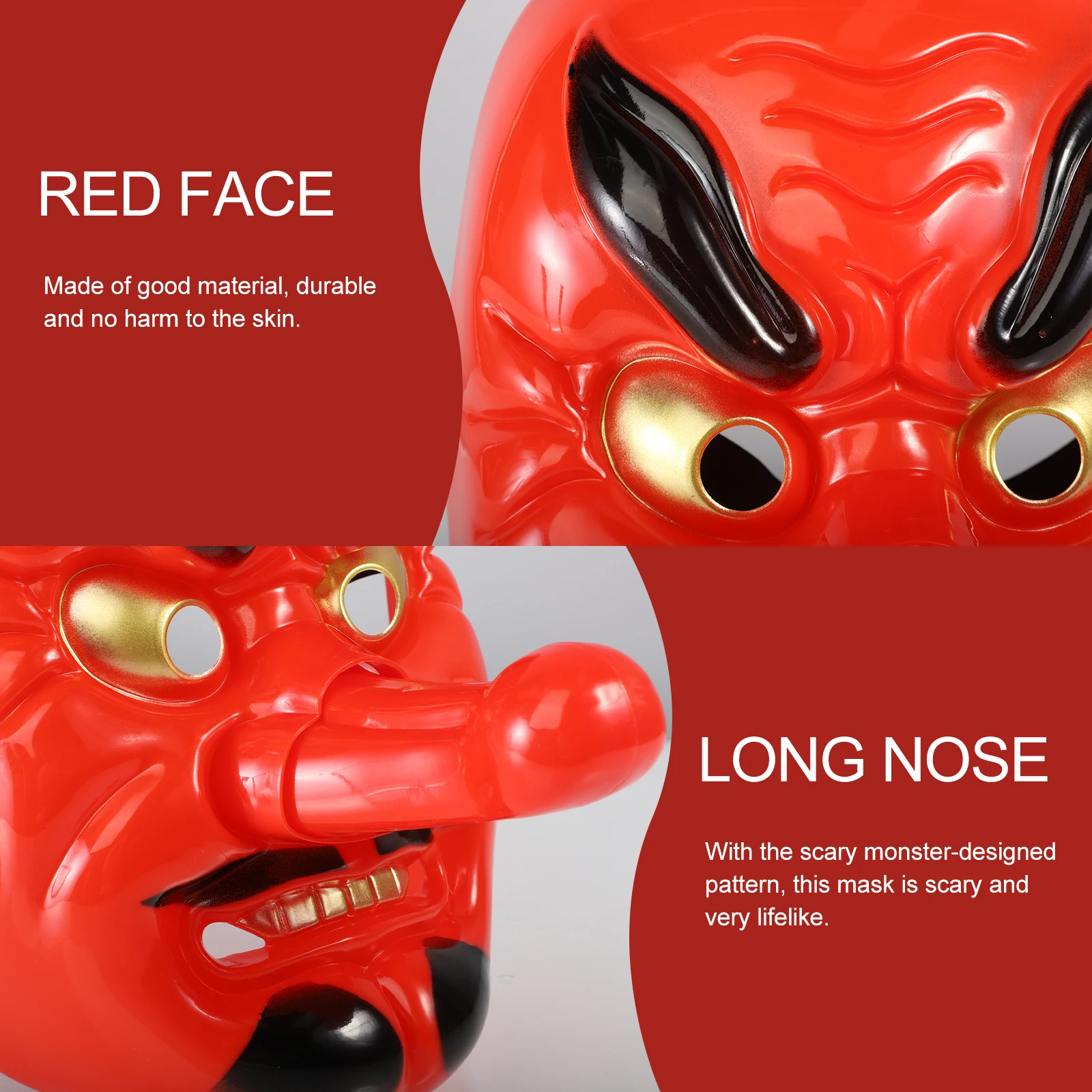 1pc Halloween Horror Dancing Party Decor Designed Mask For Cosplay Party Props Scary Red Mask Dress-Up Costume Accessory 
1pc Halloween Horror Dancing Party Decor Designed Mask For Cosplay Party Props Scary Red Mask Dress-Up Costume Accessory