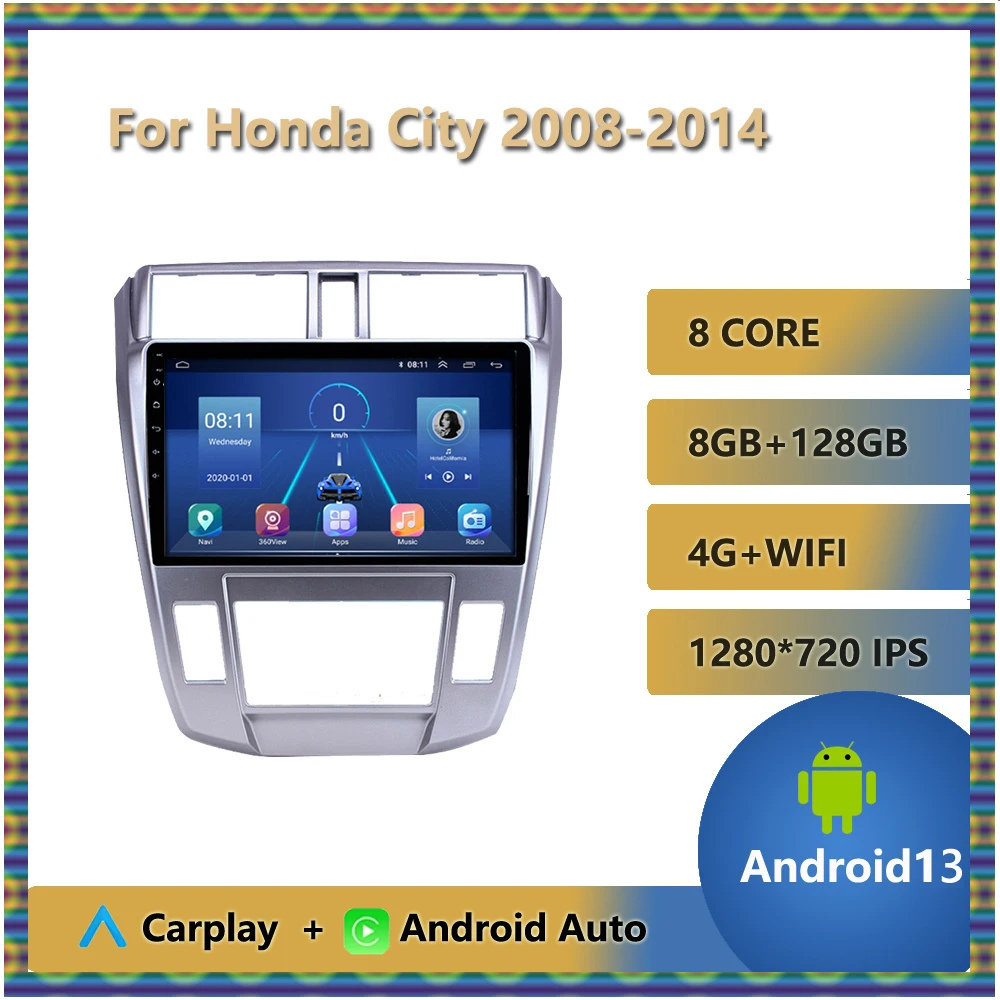For Honda City 2008 - 2014 Car radio Multimedia Player 4G WIFI Carplay GPS navi Stereo Head Unit Android 13 Autoradio Bluetooth
For Honda City 2008 - 2014 Car radio Multimedia Player 4G WIFI Carplay GPS navi Stereo Head Unit Android 13 Autoradio Bluetooth