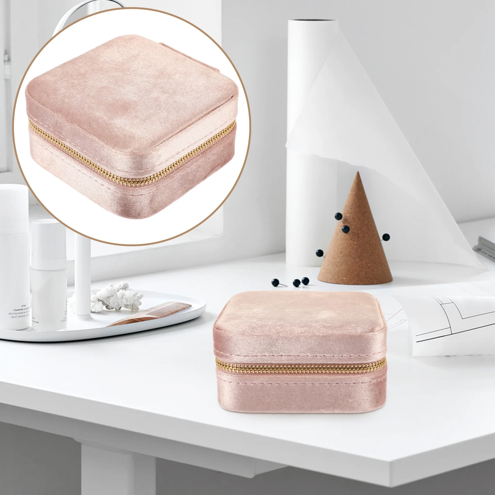 Mini Portable Jewelry Box Organizer Travel Case with Mirror for Earrings Necklaces Rings Small Jewelry Storage Holder
Mini Portable Jewelry Box Organizer Travel Case with Mirror for Earrings Necklaces Rings Small Jewelry Storage Holder