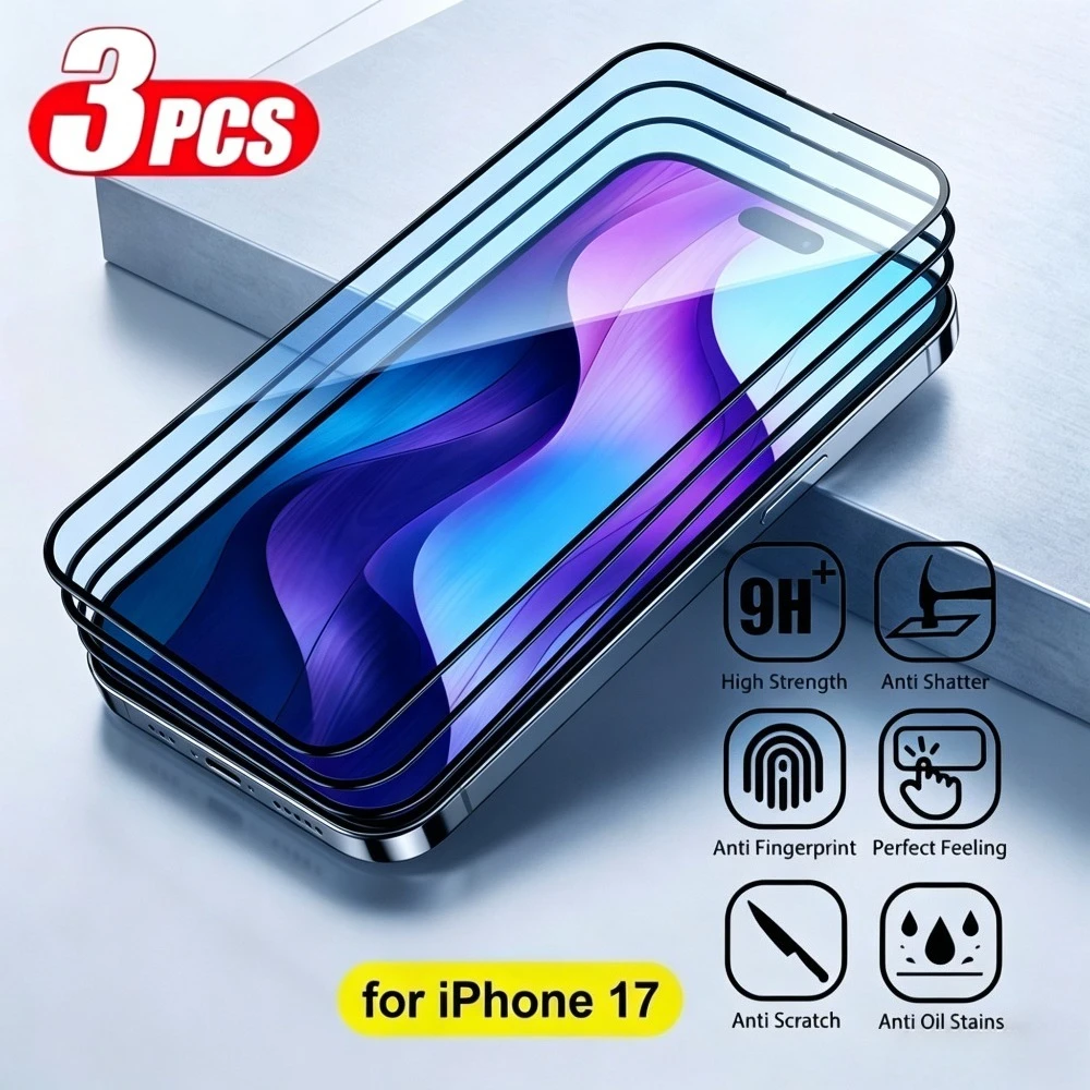 Комплект из 3 защитных стекол с полным покрытием для iPhone 17, 16, 15, 14, 13 Pro Max, Air 17e, 16e, 15, 14 Plus, 12, 11 Pro, закаленное стекло 9H
Комплект из 3 защитных стекол с полным покрытием для iPhone 17, 16, 15, 14, 13 Pro Max, Air 17e, 16e, 15, 14 Plus, 12, 11 Pro, закаленное стекло 9H