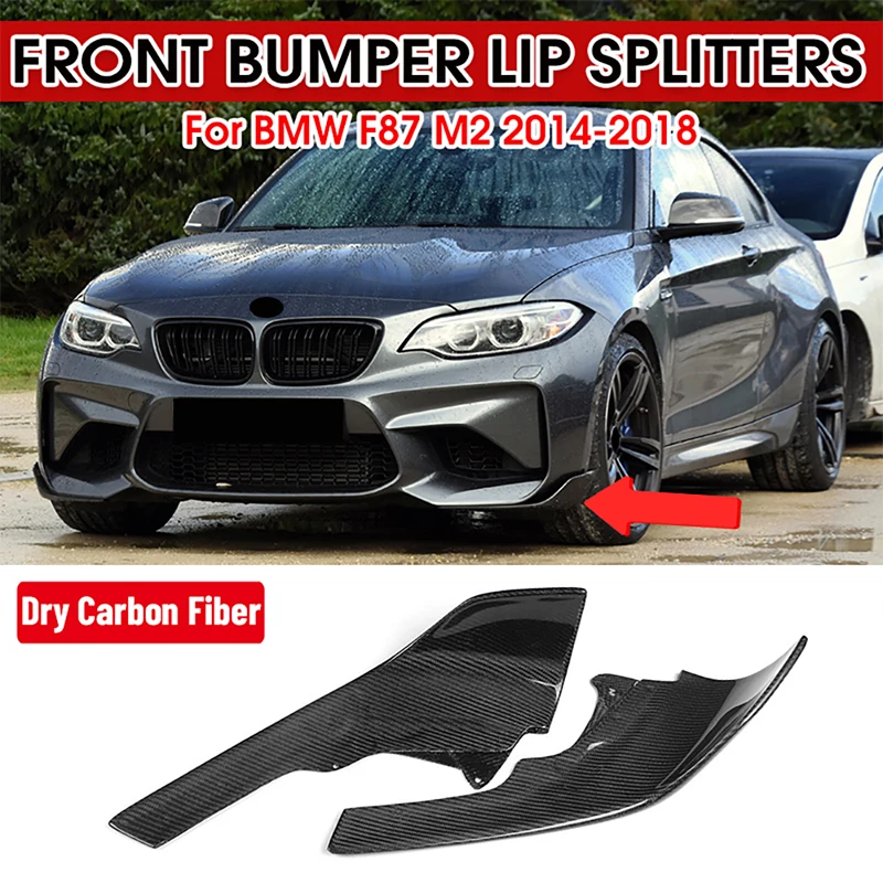 Real Dry Carbon Fiber Car Front Bumper Splitters Lip Side Cupwings Flaps Winglets For BMW F87 M2 2014-2018 MP Style Body Kit
Real Dry Carbon Fiber Car Front Bumper Splitters Lip Side Cupwings Flaps Winglets For BMW F87 M2 2014-2018 MP Style Body Kit