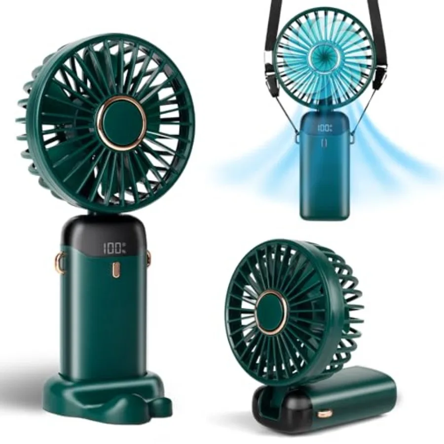 Portable Handheld Fan, 12 hours, Upgrade 3200mAh Mini Fan Handheld with LED Display, 90° Foldable, 5 Speed Wind, Hand Held/Neck
Portable Handheld Fan, 12 hours, Upgrade 3200mAh Mini Fan Handheld with LED Display, 90° Foldable, 5 Speed Wind, Hand Held/Neck