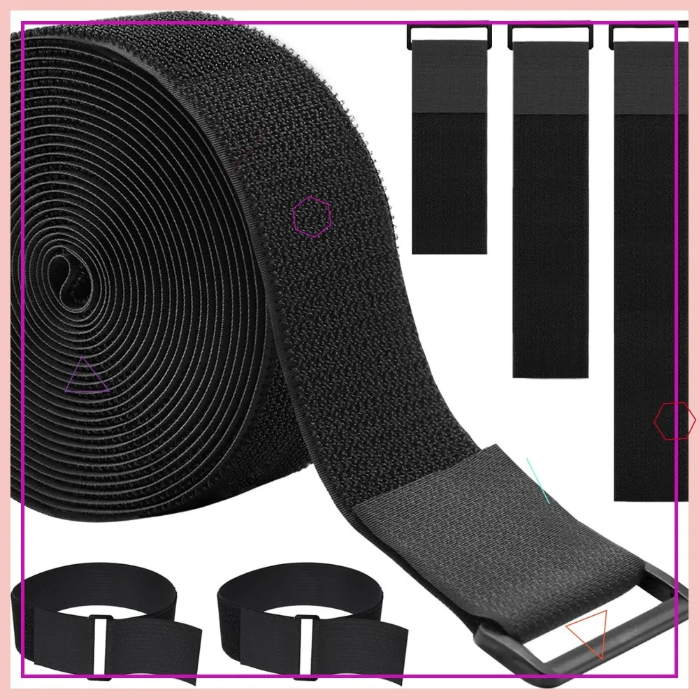 1.5In x 16Ft Heavy Duty Nylon Hook and Loop Straps with 20 Buckles, Reusable Cable Ties for Organizing
1.5In x 16Ft Heavy Duty Nylon Hook and Loop Straps with 20 Buckles, Reusable Cable Ties for Organizing