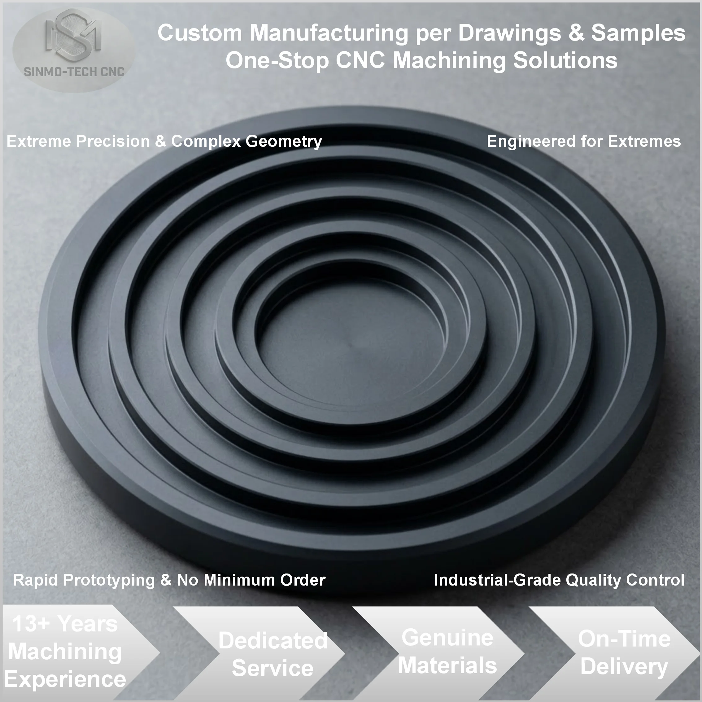 Silicon Carbide Wafer Carrier Susceptor, Ultra-High Hardness, Extreme Heat & Corrosion Resistance CNC Custom Machining
Silicon Carbide Wafer Carrier Susceptor, Ultra-High Hardness, Extreme Heat & Corrosion Resistance CNC Custom Machining