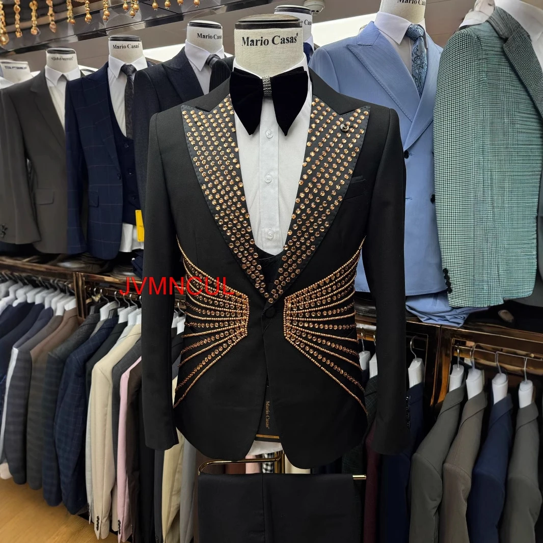 Men's 3 Piece Suit Slim Fit Stage Performance Hosting Ceremony Wedding Formal Party Outfit Blazer Vest Pants Set Elegant Wear
Men's 3 Piece Suit Slim Fit Stage Performance Hosting Ceremony Wedding Formal Party Outfit Blazer Vest Pants Set Elegant Wear