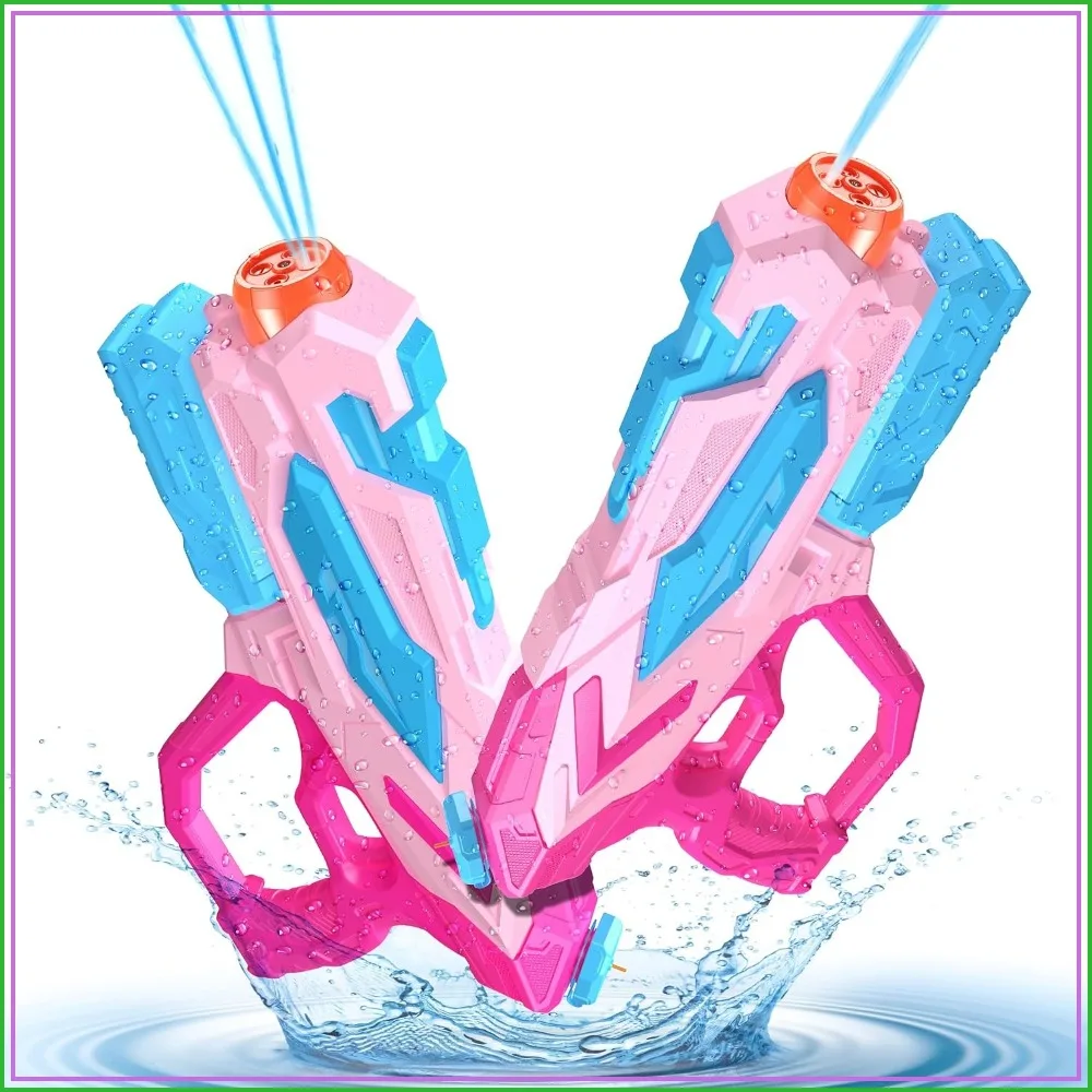 2 PCS Water Guns for Kids, Super Soaker Blaster, 4 Modes, 26ft Range, Summer Outdoor Toy, Pink
2 PCS Water Guns for Kids, Super Soaker Blaster, 4 Modes, 26ft Range, Summer Outdoor Toy, Pink