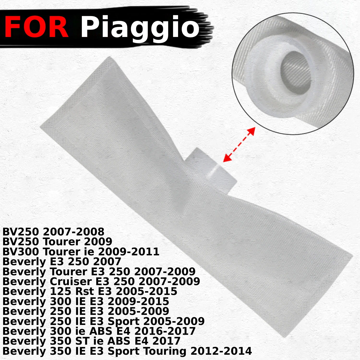 Motorcycle Fuel Pump Filter Element Filter Screen for Piaggio BV250 BV300 Tourer / Beverly 125 300 250 300 350 IE E3 Cruiser ST
Motorcycle Fuel Pump Filter Element Filter Screen for Piaggio BV250 BV300 Tourer / Beverly 125 300 250 300 350 IE E3 Cruiser ST