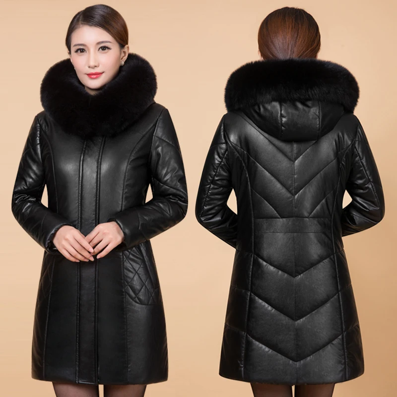Утепленная кожаная куртка средней длины для женщин среднего возраста, зимняя верхняя одежда, длинное пальто на молнии, повседневный стиль
Утепленная кожаная куртка средней длины для женщин среднего возраста, зимняя верхняя одежда, длинное пальто на молнии, повседневный стиль