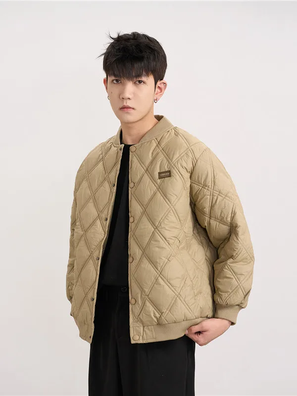 Men's Oversize Diamond Pattern Cotton Jaet Winter Faion Urban Sle Bread Coat Small Fraance Sle Zipper Decoration
Men's Oversize Diamond Pattern Cotton Jaet Winter Faion Urban Sle Bread Coat Small Fraance Sle Zipper Decoration