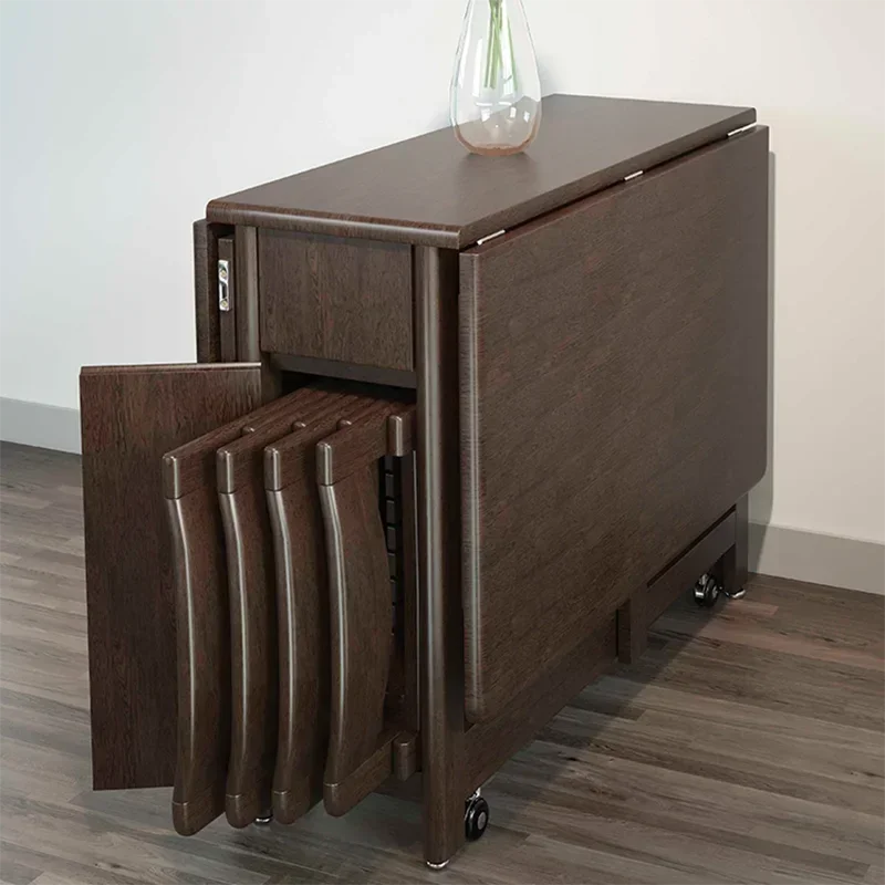 Portable Solid Wood Dining Table Multifunctional Modern Minimalist Walnut Folding Dining Table Kitchen Столик Home Furniture
Portable Solid Wood Dining Table Multifunctional Modern Minimalist Walnut Folding Dining Table Kitchen Столик Home Furniture