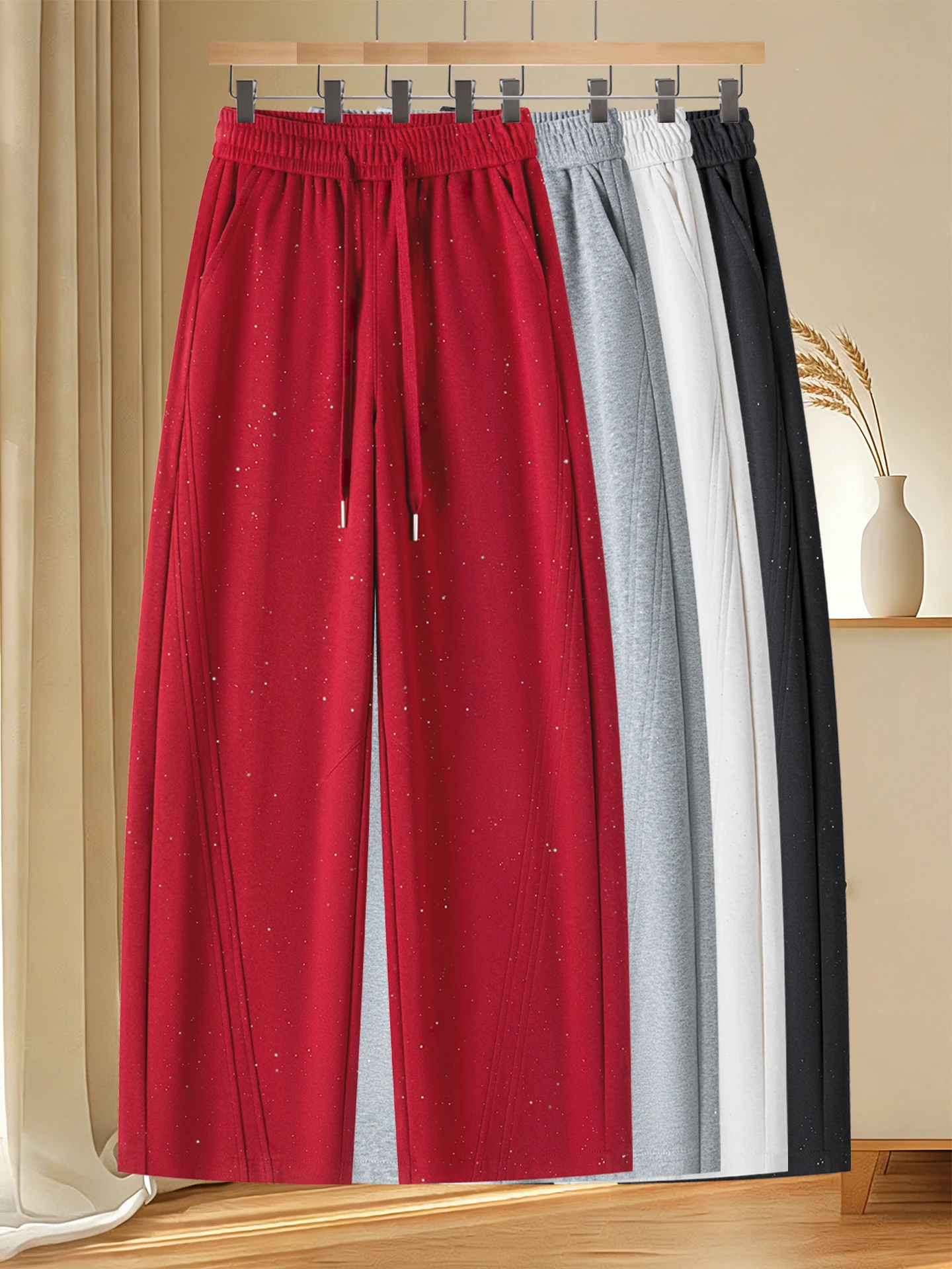 High Waist Wide Leg Banana Pants Women's Casual Loose Elastic Band Pants Slimming Versatile Knife Trousers Spring Autumn
High Waist Wide Leg Banana Pants Women's Casual Loose Elastic Band Pants Slimming Versatile Knife Trousers Spring Autumn