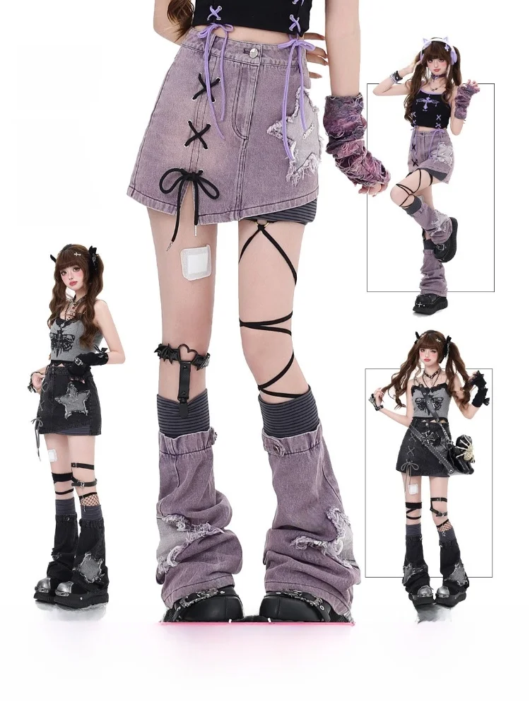 Crazygirl Original Sweet Cool Purple High Waist Slimming Versatile Half Skirt Denim Short Skirt Women's Fashion Accessory
Crazygirl Original Sweet Cool Purple High Waist Slimming Versatile Half Skirt Denim Short Skirt Women's Fashion Accessory