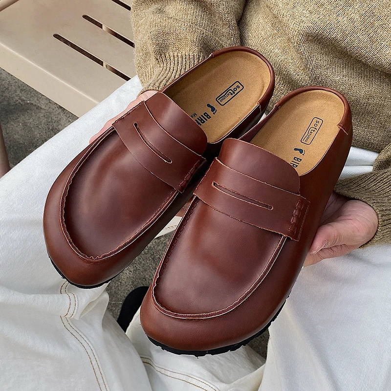 Boken leather slippers men's and women's thick soled baotou lazy shoes Mueller shoes outdoor leisure work commuting breathable
Boken leather slippers men's and women's thick soled baotou lazy shoes Mueller shoes outdoor leisure work commuting breathable