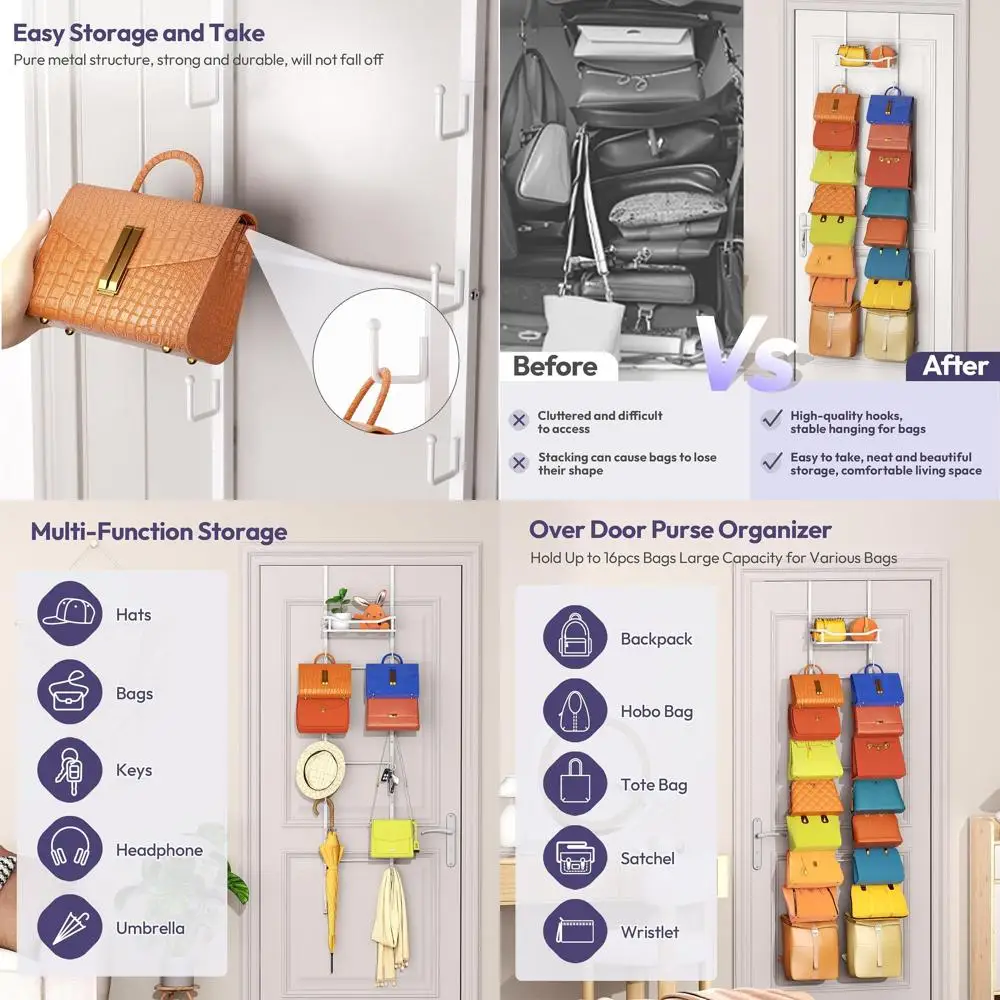 Органайзер SWTYMIKI для подвешивания на дверь – настенная полка с 16 крючками и металлической корзиной, подвесной органайзер для хранения сумок
Органайзер SWTYMIKI для подвешивания на дверь – настенная полка с 16 крючками и металлической корзиной, подвесной органайзер для хранения сумок