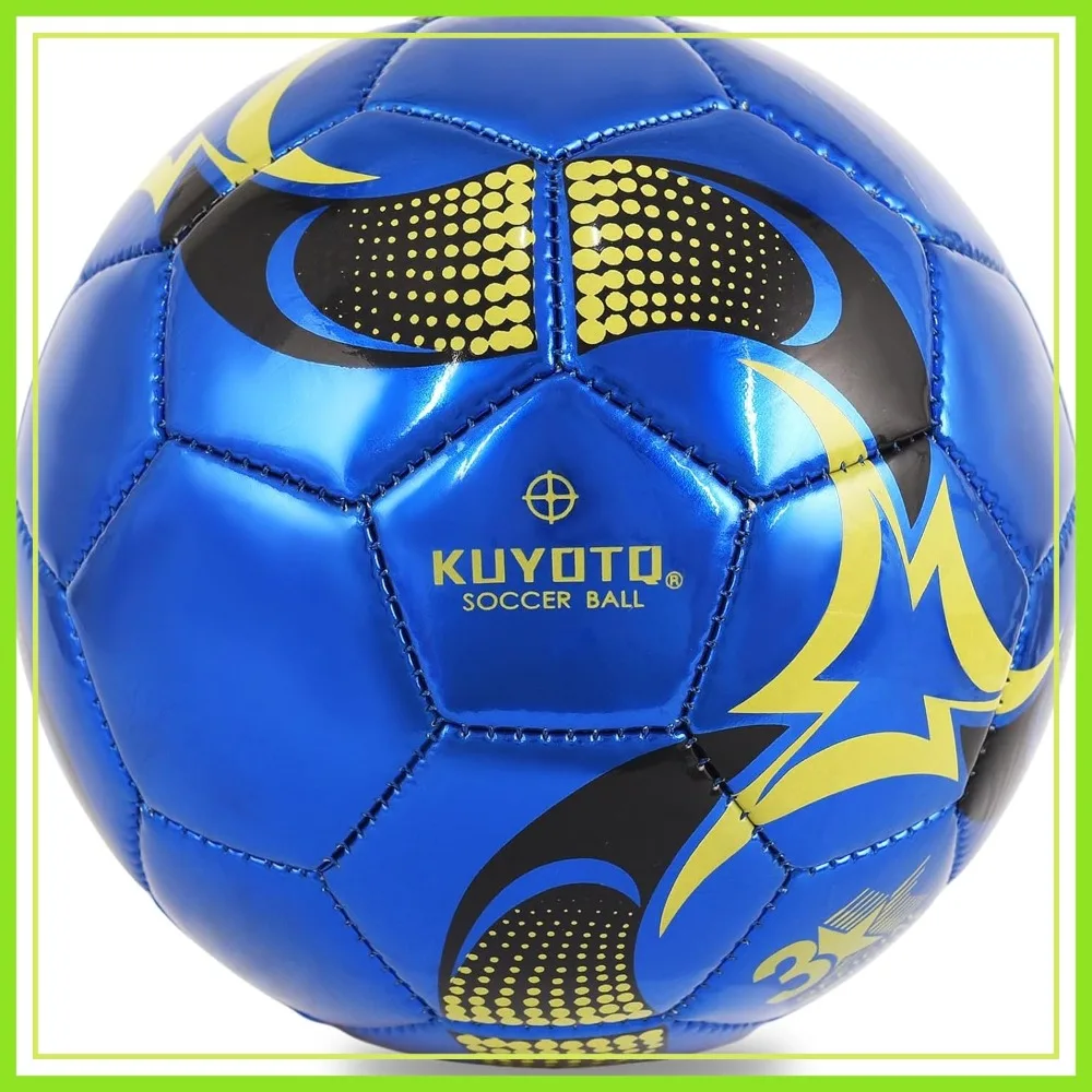 Kids Soccer Ball Size 3, Blue Gold Glossy TPU Leather Match & Training Ball for Youth, Durable Indoor Outdoor Use
Kids Soccer Ball Size 3, Blue Gold Glossy TPU Leather Match & Training Ball for Youth, Durable Indoor Outdoor Use