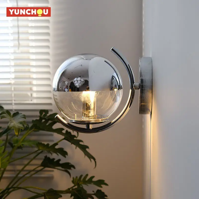 Italian Bauhaus Silver Wall Lamp Glass Bubble Ball Magic Bean for Modern Living Room Bedroom Bedside Minimalist Decor
Italian Bauhaus Silver Wall Lamp Glass Bubble Ball Magic Bean for Modern Living Room Bedroom Bedside Minimalist Decor
