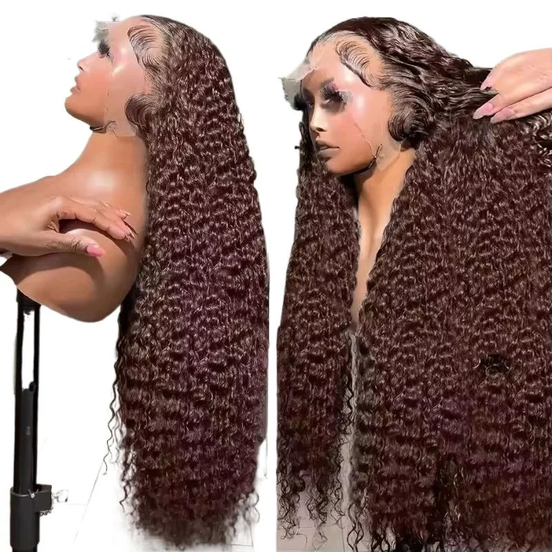 250 Density Curly Chocolate Brown 13x4 Lace Front Deep Wave Wig Human Hair Water Wave Wig 13x4 Lace Female Front Wig
250 Density Curly Chocolate Brown 13x4 Lace Front Deep Wave Wig Human Hair Water Wave Wig 13x4 Lace Female Front Wig