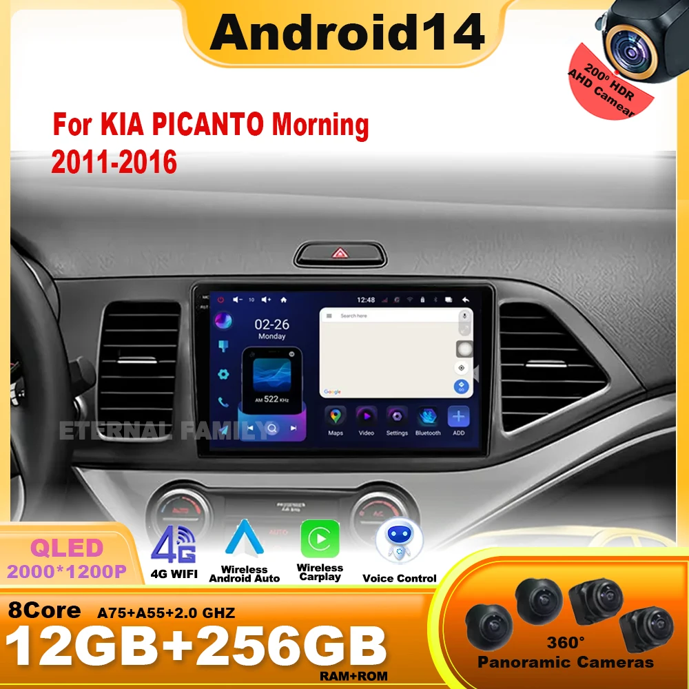 8Core 2din Android 14 Carplay Car Radio Multimidia Video Player For KIA PICANTO Morning 2011-2016 Navigation GPS IPS Head Unit
8Core 2din Android 14 Carplay Car Radio Multimidia Video Player For KIA PICANTO Morning 2011-2016 Navigation GPS IPS Head Unit