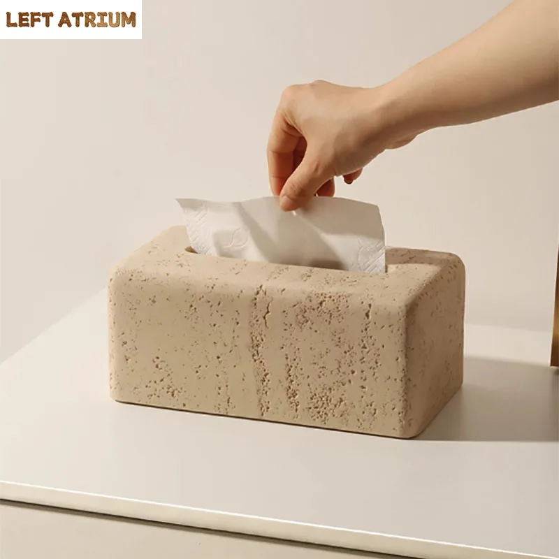 European Hole Stone Tissue Box High-end Living Room Office Tissue Box Multi-function Key Remote Control Storage Home Decoration
European Hole Stone Tissue Box High-end Living Room Office Tissue Box Multi-function Key Remote Control Storage Home Decoration