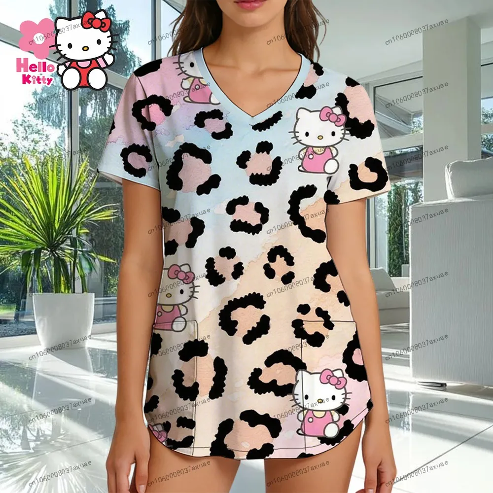 Tees Hello Kitty Summer Sanrio Leisure Women's Nurse Uniform T-shirt Female Clothing V Neck Fashion 2026 New Short Sleeve Kawaii
Tees Hello Kitty Summer Sanrio Leisure Women's Nurse Uniform T-shirt Female Clothing V Neck Fashion 2026 New Short Sleeve Kawaii