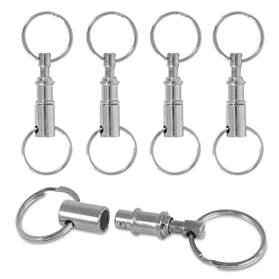 Super Z Outlet Pull-Apart Silver Key Ring Easy Detach Double Spring Split Snap Separate Chain Convenient Accessory Gift 4 Pack
Super Z Outlet Pull-Apart Silver Key Ring Easy Detach Double Spring Split Snap Separate Chain Convenient Accessory Gift 4 Pack