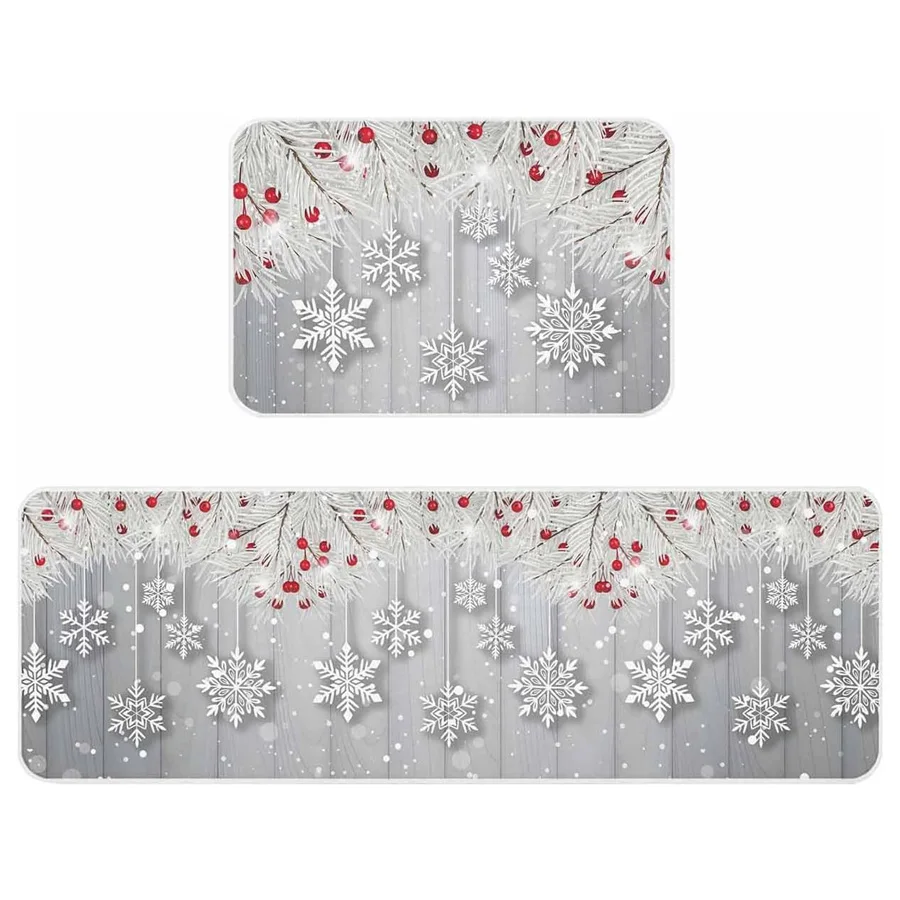 Christmas Snowflake White Pine Branch Wood Grain Kitchen Mats Non Slip Corridor Balcony Rugs Bathroom Foot Mat Xmas Decor
Christmas Snowflake White Pine Branch Wood Grain Kitchen Mats Non Slip Corridor Balcony Rugs Bathroom Foot Mat Xmas Decor