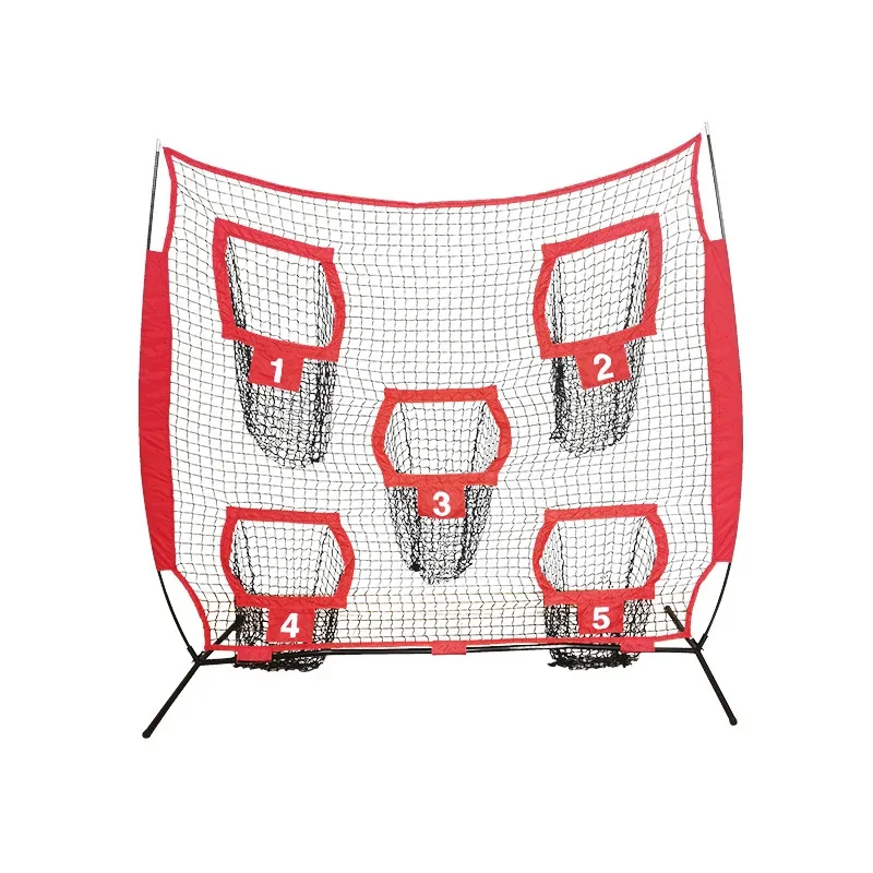 7X7ft Football Trainer Throwing Net Knotless Net for Improving QB Throwing Accuracy with 5 Target Pockets
7X7ft Football Trainer Throwing Net Knotless Net for Improving QB Throwing Accuracy with 5 Target Pockets